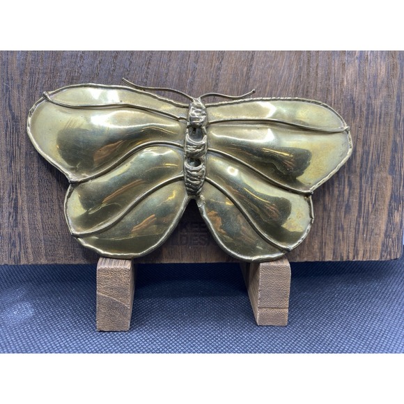 Jewelry - Brass Large Butterfly Scarf Clip-6 inches wide